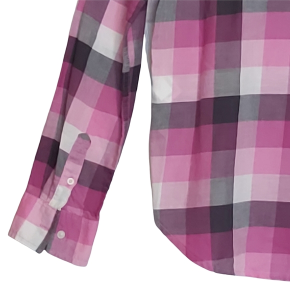 Aeropostale Pink & Purple Plaid Shirt - Picture 10 of 14